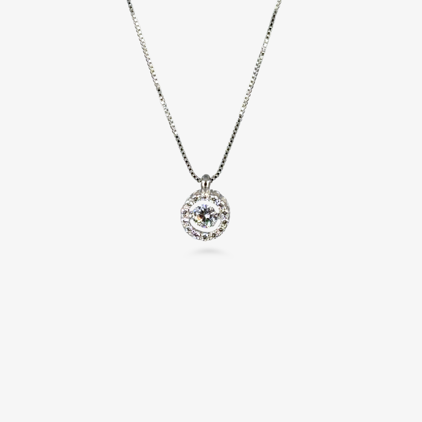 Sparkling Round Hola S925 Silver Necklace