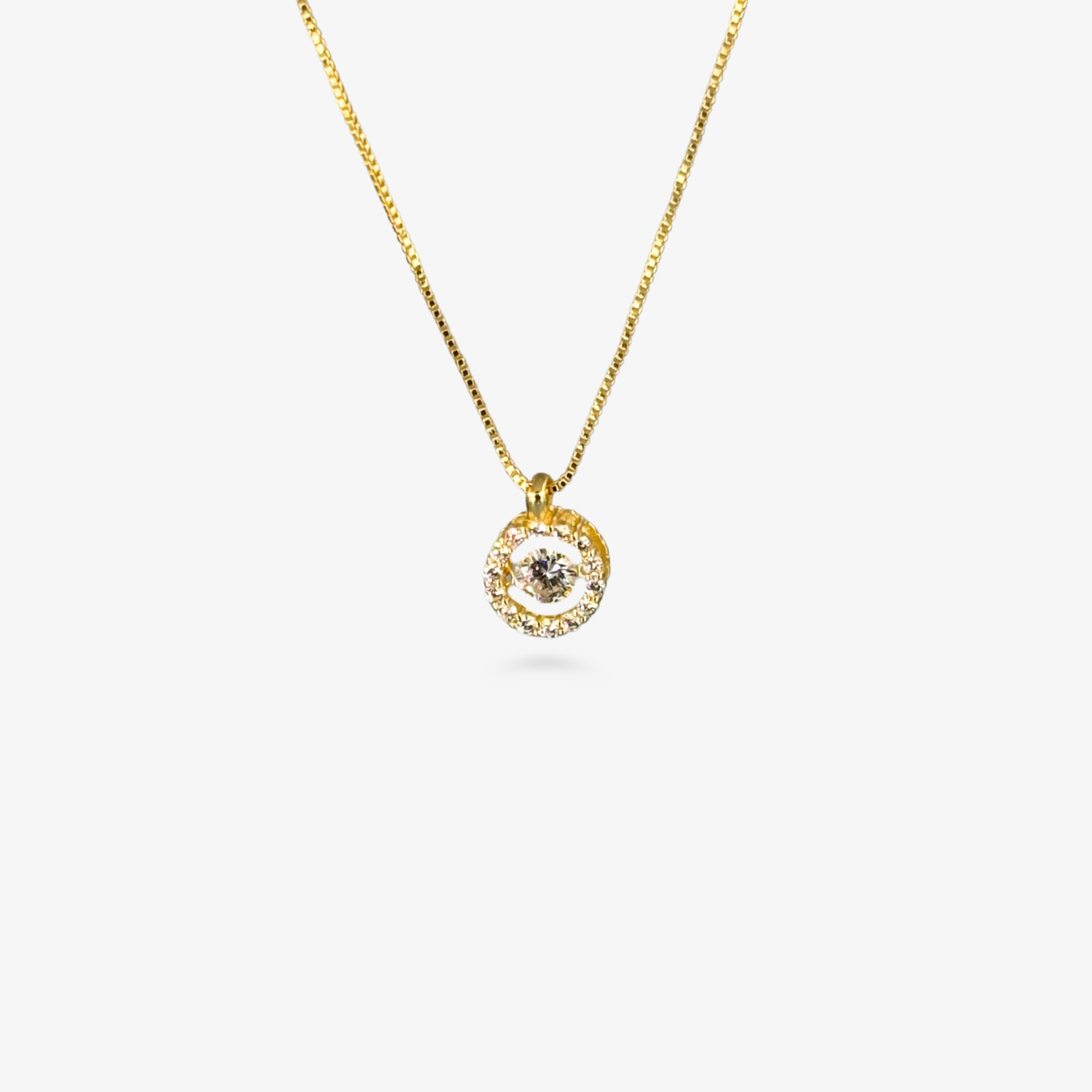 Sparkling Round Hola S925 Silver Necklace