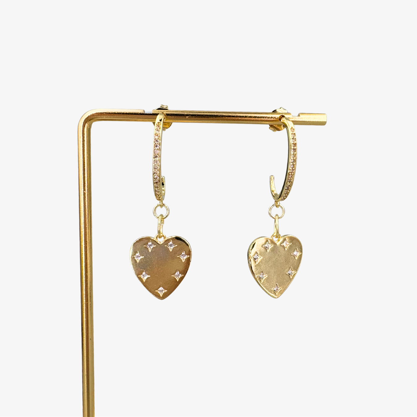 Courageous Heart Radiant Hoop Earrings