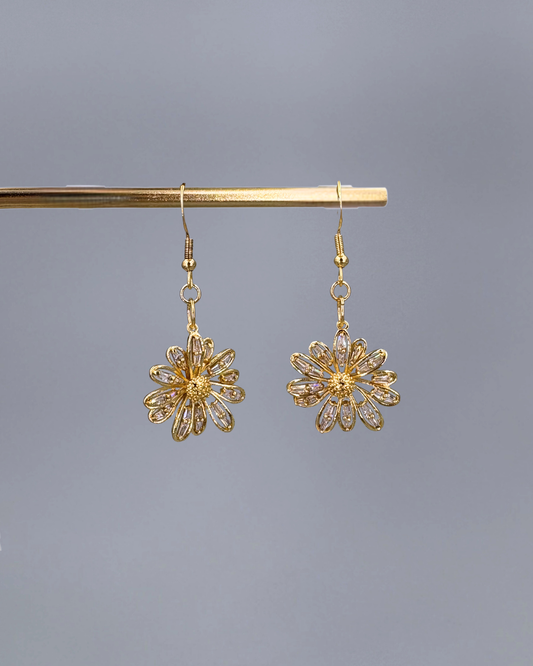 Everbloom Daisy Plated 18K Gold Earrings